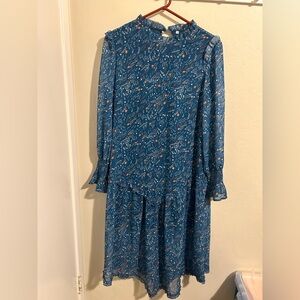 Elegant‎ Blue Floral Dress